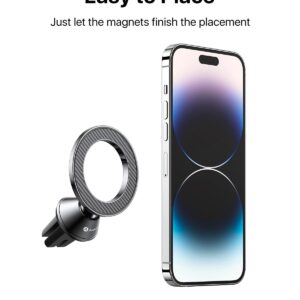 andobil for Magsafe Car Mount [Strongest Magnet, Easy Installation] All Metal Magnetic Cell Phone Holder Car, 360° Air Vent Car Phone Mount, Fits for iPhone 15 14 13 12 Pro Max Samsung S24 S23 Ultra