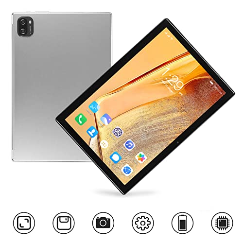 Vikye 10.1Inch Tablet 12 8 Core CPU 8GB 256GB 5G WiFi 4G Network FHD Tablet with Keyboard and Case 100‑240V (US Plug)