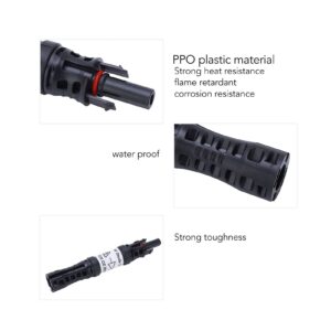 Solar PV Connector IP67 Waterproof Dustproof High Temperature Resistance, DC1500V for Photovoltaic Panels (7A)