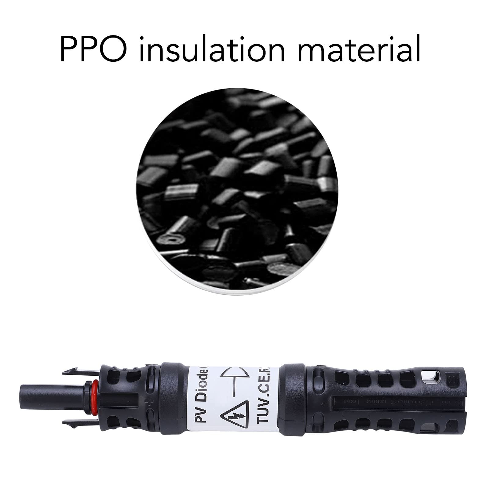 Solar PV Connector IP67 Waterproof Dustproof High Temperature Resistance, DC1500V for Photovoltaic Panels (7A)