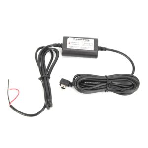 Car Parking Monitoring Line,Dash Cam Hardwire Kit 12V,24V to 5V 2.5A Left Angle Mini USB Step Down Line for Parking Monitoring