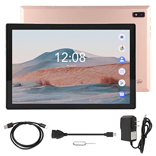 ANGGREK 10.1in HD Tablet, 3GB RAM, 64GB ROM, 8.0, 4G Dual SIM, Dual Standby, Pink, Dual Cameras, 100-240V (US Plug)