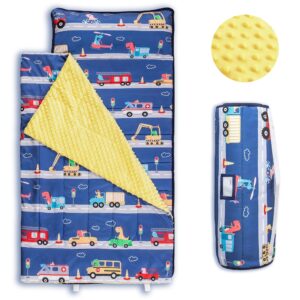 jupeollon nap mat for toddlers sleeping bag with removable pillow and fleece blanket boys & girls thickened soft