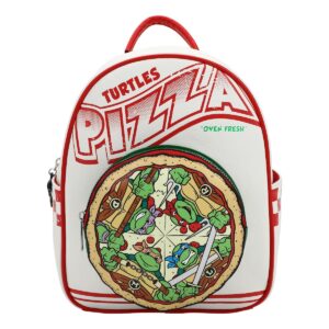 bioworld tmnt classic retro cartoon turtles pizza women's white mini backpack