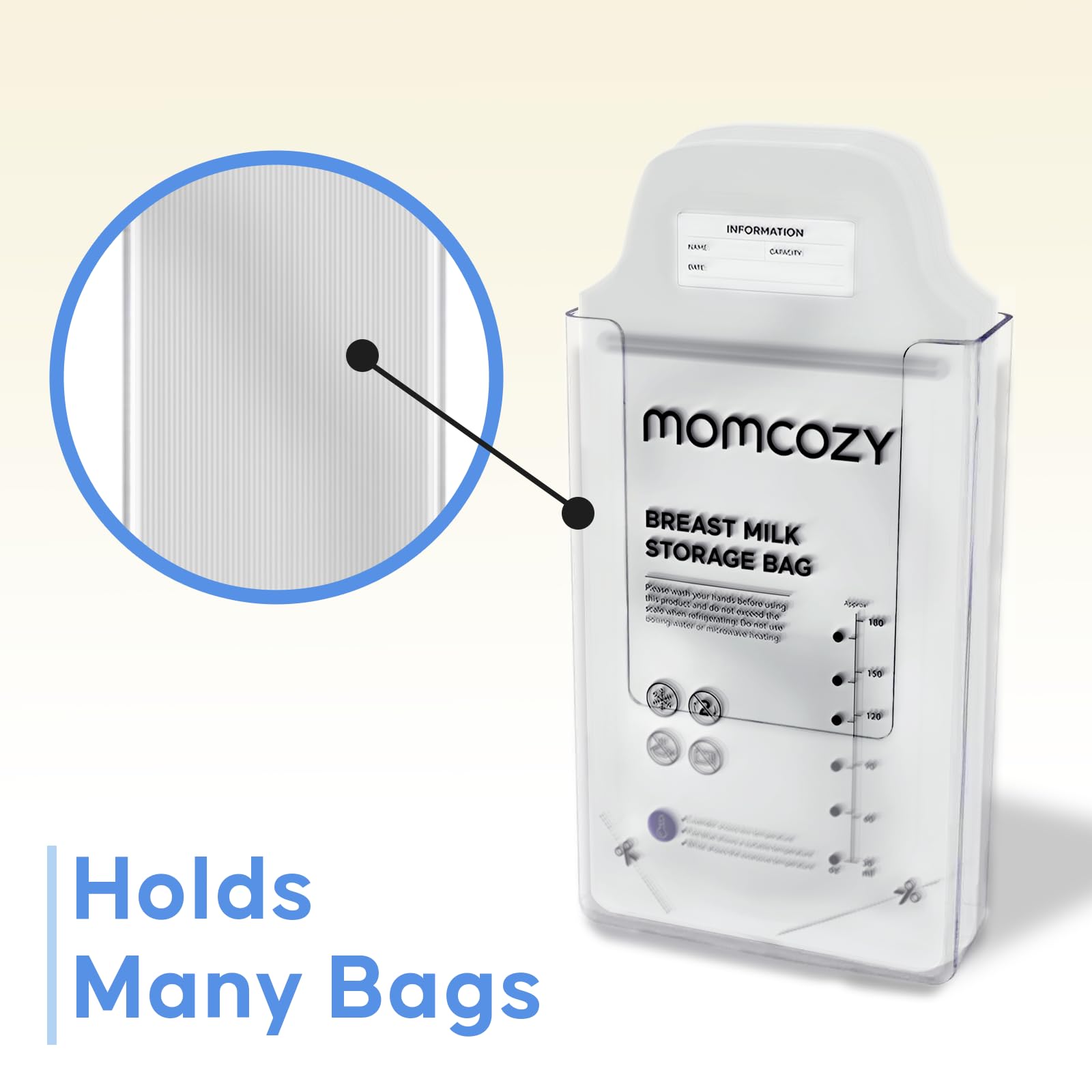 Organizer Pro Max Original Organizer for Empty Breast Milk Storage Bags - External Refrigerator Container with Strong Magnets - Versatile for Additional Uses