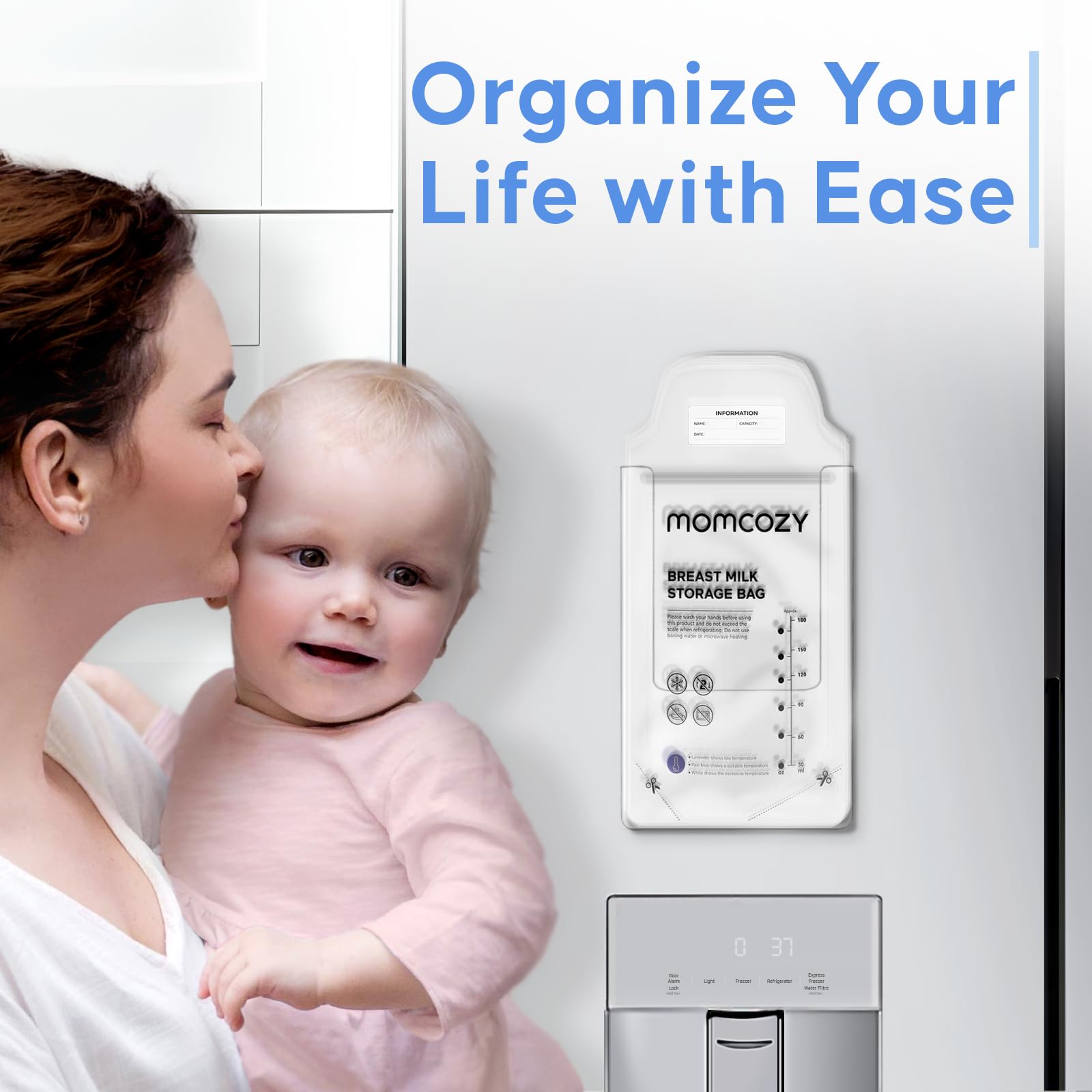 Organizer Pro Max Original Organizer for Empty Breast Milk Storage Bags - External Refrigerator Container with Strong Magnets - Versatile for Additional Uses