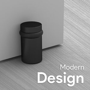 MEGA HANDLES Floor Door Stopper - Black Door Stopper Quickly Installed Wall Protector, Wall Protectors from Door Knobs, Door Stop Floor Mount with mounting Hardware Included - Matte Black - 2 Inch