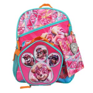 bioworld paw patrol: a mighty movie 5-piece toddler girl backpack set