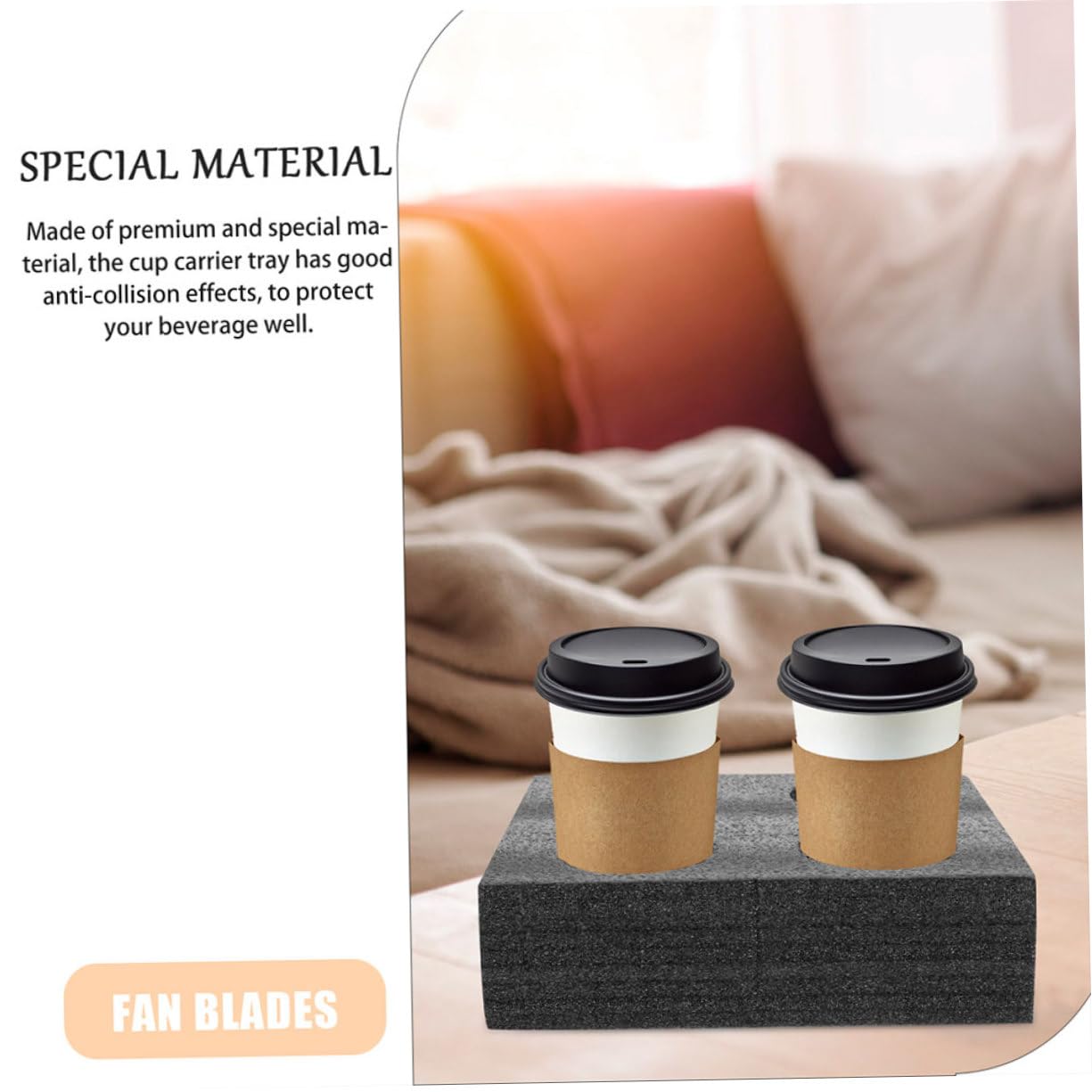 SWOOMEY 2Pcs Drink Cup Holder Drinks Coffee Mug Coffee Tray Beverages Cup Holder Tray Drink Holder for Delivery Takeout Cup Holders Drink Carrier Cup Tray Accessories Milk Tea Pearl Cotton