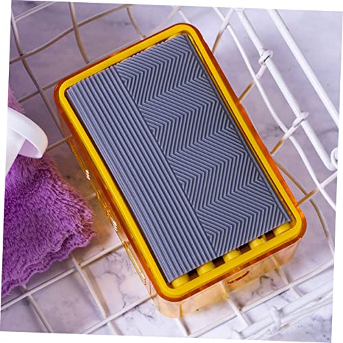 Alipis 4pcs Soap Foaming Box Bar Soap Container Soap Dish Holder para Guardar Tool Soap Dispenser Soap Holder Clothes Storage Organiser Soap Drainer Storage Box Soft Rubber Travel Roller