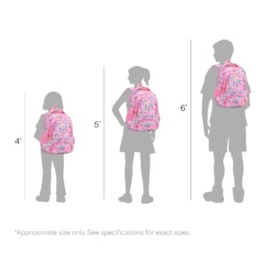 MYGOO Elementary School Backpack for Girls | Doubleday Collection | 17" Unicon Pink Design | Tailored for Young Teens