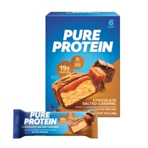pure protein bars, high protein, nutritious snacks to support energy, low sugar, gluten-free, chocolate mint cookie,1.76oz, 6 pack