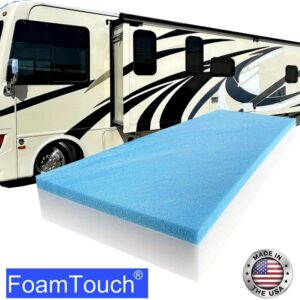 FoamTouch 4" Height x 28" Width x 75" Length Camper/RV bunk Mattress with Gel Memory Foam -No Cover