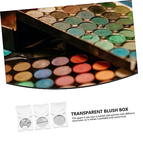 FRCOLOR 14pcs Transparent Blush Box Loose Powder Case Makeup Vial Makeup Eyeshadow Case Transparent Blush Organizer Empty Eyeshadow Containers Empty Blush Plastic Travel Filling Powder Box