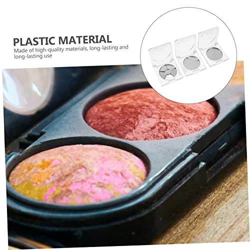 FRCOLOR 14pcs Transparent Blush Box Loose Powder Case Makeup Vial Makeup Eyeshadow Case Transparent Blush Organizer Empty Eyeshadow Containers Empty Blush Plastic Travel Filling Powder Box