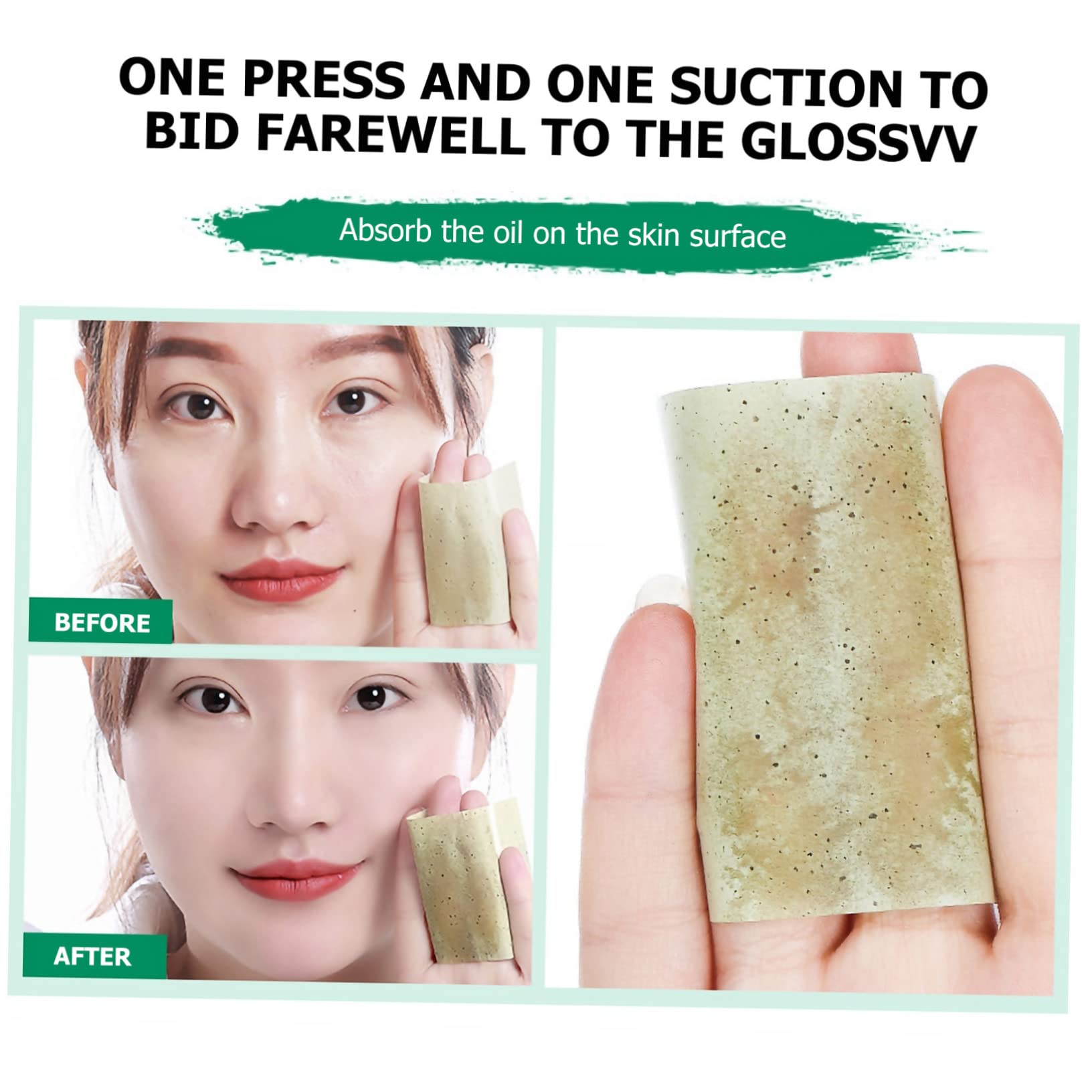 FRCOLOR 400PCS facial oil blotting paper Facial Oil Cleaning Paper Facial Blotting Cleaning Tissue Handy Oil Absorbing Tissue face bamboo charcoal the paper men and women linen paper