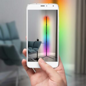 YQL RGB Corner Floor lamp 72'' Work with Alexa LED Smart RGB Lamp Gaming Light bar Music sync Color Changing Ambient Mood Lighting for Bedroom Living Room Pack 1