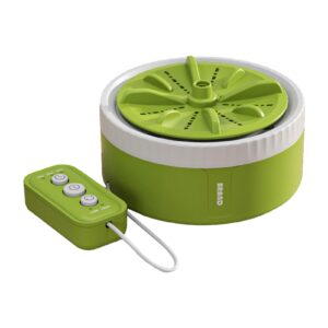 fairnull portable mini washing machine, usb powered small turbo washing machine and dishwasher, suitable for travel,business trip, home, fruit cleaning and dish washing (green)