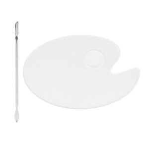 clear nail palette acrylic makeup mixing tray with spatula for nail art durable and lightweight