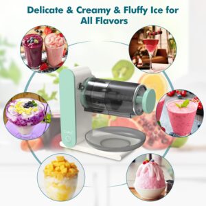 Electric Snow Cone Shaved Ice Machine, USB Rechargeable Ice Crusher w/ 2 Silicone Ice Molds, Portable Snow Cone Shaved Ice Maker for Frozen Yogurt Syrups Drink Slushies Machines for Home Outdoor Party