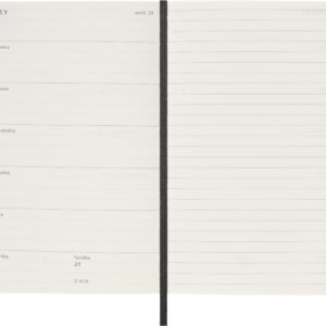 Moleskine DSB12WN2Y24 Notebook, Beginning with January 2024, 12 Months, Weekly Diary Soft Cover, Pocket Size (W x H x H): 3.5 x 5.5 inches (9 x 14 cm), Black