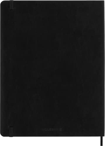 Moleskine DSB12MN4Y24 Notebook, Beginning January 2024, 12 Months, Months, Diary Softcover, XL Size (W x H x H): 7.5 x 9.8 inches (19 x 25 cm), Black