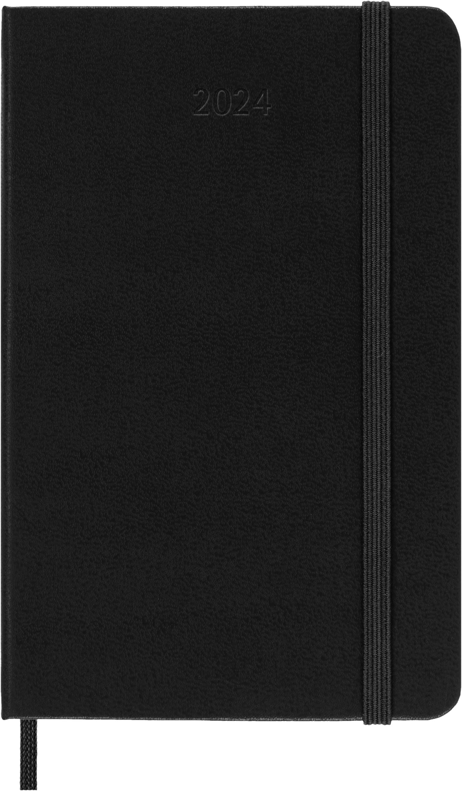 Moleskine DHB12WH2Y24 Notebook, Beginning January 2024, Weekly Diary, Horizontal (Horizontal) Hard Cover, Pocket Size (W x H x H): 3.5 x 5.5 inches (9 x 14 cm), Black