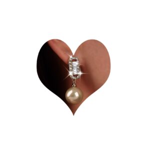 sttiafay vintage crystal pearl earrings gold pearl drop earrings cz rhinestone stud earrings pearl bridal earrings jewelry for women and girls