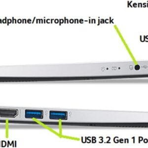 Acer Aspire Slim Laptop for Business Student, 15.6'' FHD Display, Intel Celeron N Series Processor, 12GB RAM 256GB SSD, WiFi, Webcam, RJ-45, USB Type-A&C, Windows 11, 1-Year Microsoft 365 +Mousepad