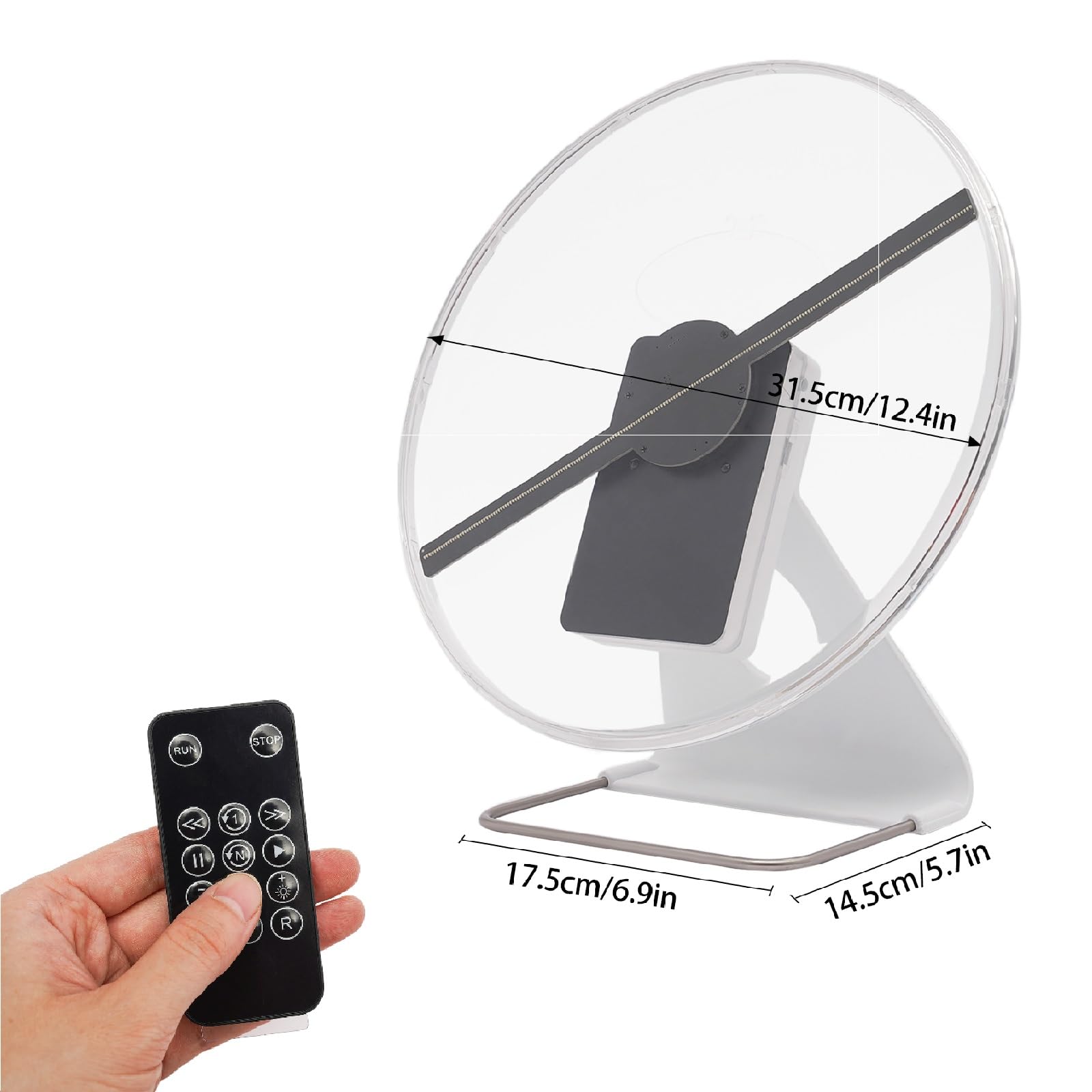 CNCEST 3D Hologram Fan,Advertising Display 3D Holographic Led Fan Hologram Advertising Fan for 3D Advertising Display