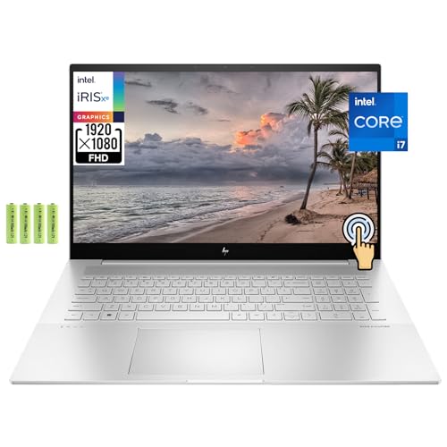 HP Envy 17 17.3" FHD Touchscreen Business Laptop[Windows 11 Pro], Intel 12-Core i7-1260P, 32GB DDRR4 RAM, 1TB PCIe SSD, Iris Xe Graphic, Backlit KB, Numeric Keypad, BT 5.3, Fast Charge, w/Battery