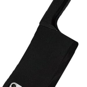 LELEBEAR Cleaver Phone Case, Cleaver Knife Phone Case, Funny Kitchen Knife Shaped Soft Silicone Phone Case for iPhone 14 13 12 Pro Max (Black, for iPhone 12)