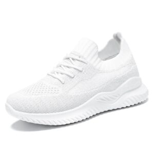 dhaey women's orthopedic sneakers foot heel pain relief therapeutic walking shoes breathable women's comfortable casual ladies athletic shoes (color : white, size : 8.5)
