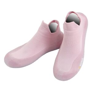 jiuqing womens barefoot sock shoes indoor fitness squat yoga shoes soft bottom portable for gym water sports beach,pink,5.5