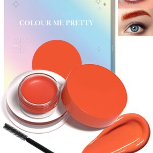 LYSdefeu Waterproof Orange Matte Gel Eyeliner & Eyebrow Pen, 12 Color Options, Creamy Texture, Long Lasting, Safe Ingredients