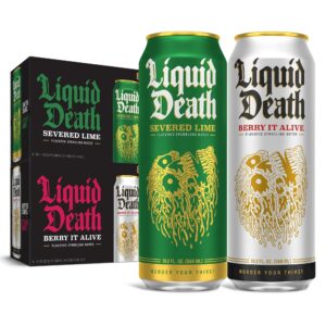 liquid death lime & berry mixed pack (16 x 19.2 oz cans)