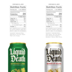 Liquid Death Lime & Berry Mixed Pack (16 x 19.2 oz Cans)