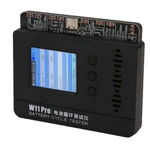 Small Battery Tester, Low Power Plug and Play Supports Dual Operation Mode Battery Cycle Tester 1.8 Inch TFT Screen Professional for Phone Batteries (US Plug)