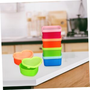 BIUDECO Desktop Storage Organizers 8 Pcs Rainbow Color Storage Box 8pcs Wedding Pp Makeup Stand Square Storage Boxes