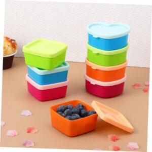 BIUDECO Desktop Storage Organizers 8 Pcs Rainbow Color Storage Box 8pcs Wedding Pp Makeup Stand Square Storage Boxes