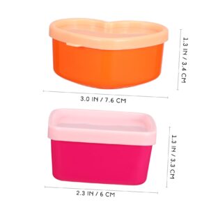 BIUDECO Desktop Storage Organizers 8 Pcs Rainbow Color Storage Box 8pcs Wedding Pp Makeup Stand Square Storage Boxes