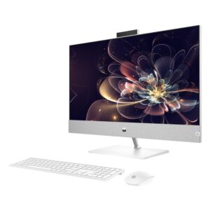 HP Pavilion 27 All-in-One Desktop, 27" FHD Touchscreen, Intel Core i7-13700T, NVIDIA RTX 3050, 4GB RAM, 1TB SSD, Webcam, HDMI, Wireless K&M, Wi-Fi 6, Windows 11 Home