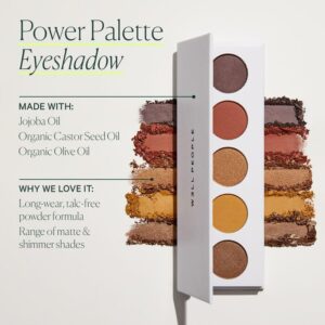 W3LL PEOPLE - Vegan Power Palette Neutral 5 Pan Eyeshadow Palette | Plant-Based, Cruelty-Free Clean Beauty (0.26 oz | 75 g) (Taupe)