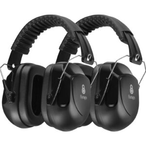 2 Pack 34 dB Noise Canceling Headphones For Shooting, Hearing Protection Earmuffs, Ear Protection Headphones, Thickened Headband Ear Muffs For Noise Reduction For Shooting, Construction, Power Tools