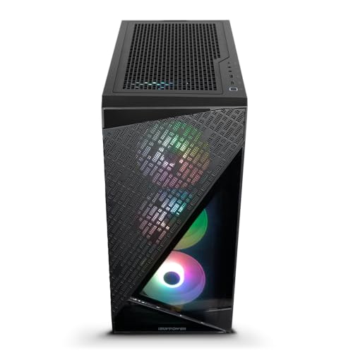 iBuyPower SlateMesh Gaming PC Computer Desktop SlateMeshA5N4601 (AMD Ryzen 5 7600, RTX 4060 8GB, 16GB DDR5 5200 Mhz, 500GB NVMe SSD, Windows 11 Home),Black