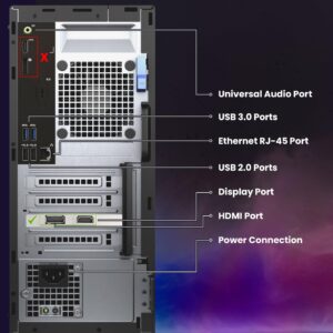 Dell RGB Gaming Tower Computer PC, Intel Core i7 8th Gen, 32GB DDR4 Ram, 1TB Solid State Drive, AMD Radeon RX 6400 4GB GDDR6, WiFi, HDMI, RGB Set, Windows 11 Pro (Renewed)