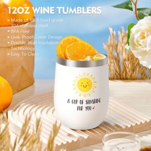 Sunflower Gifts for Women, Get Well Soon Gifts Birthday Gifts with Inspirational Blanket Tumbler for Best Friend Sister Mom - Sending You Sunshine and Hugs Care Package Baskets