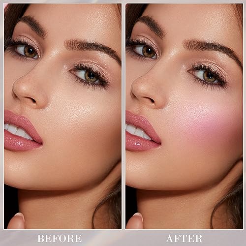 Jutqut Color Changing Blush Stick for Cheeks Makeup, Clear Blush PH Temperature Changing Pink Cream Blusher, Magic Waterproof Face Blush Stick, Natural Lightweight Multi-Use Lips and Cheek Tint