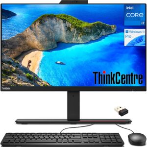 Lenovo High Performance ThinkCentre M90a All-in-One Desktop, 23.8" FHD IPS Desktop, Intel Core i7-10700 Up to 4.8GHz, 16GB RAM, 512GB SSD, Windows 11 Pro, with Wireless USB WiFi