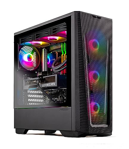 Skytech Gaming Eclipse Lite Gaming PC Desktop – AMD Ryzen 7 7800X3D 4.2 GHz, NVIDIA RTX 4070 Ti, 1TB NVME Gen4 SSD, 32GB DDR5 RAM RGB, 850W Gold PSU, 360mm AIO, 11AC Wi-Fi, Windows 11 Home 64-bit